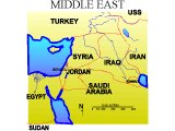 Map of the Middle East with modern countries marked